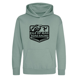 KIDS RACING -DUSTY GREEN -KIDS HOODIE MKH 2301